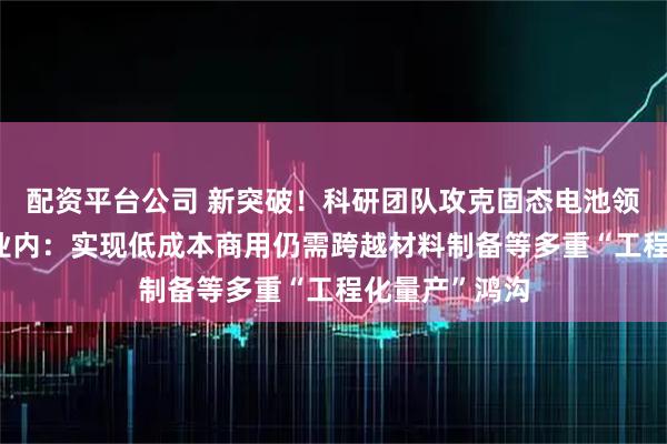 配资平台公司 新突破！科研团队攻克固态电池领域关键难题 业内：实现低成本商用仍需跨越材料制备等多重“工程化量产”鸿沟