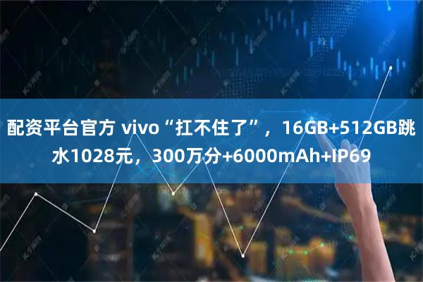 配资平台官方 vivo“扛不住了”，16GB+512GB跳水1028元，300万分+6000mAh+IP69